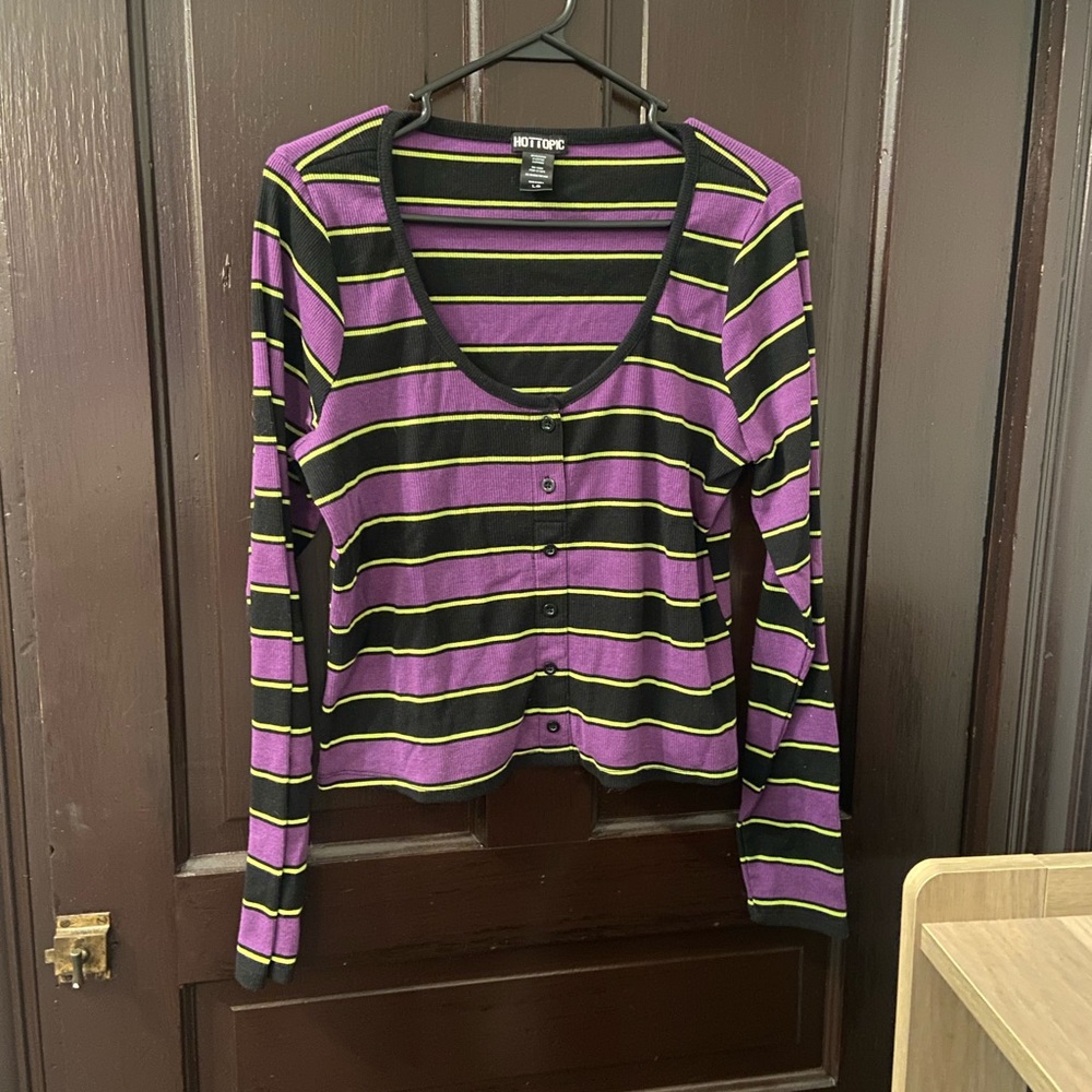 Striped Alt Girl Hot Topic Longsleeve E-girl Shirt